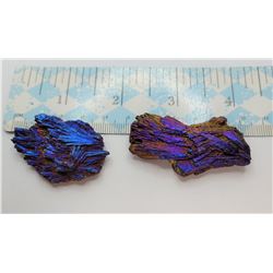 14)  LOT OF 2 AURA TITANIUM QUARTZ MINERAL