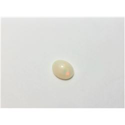 7)  NATURAL OVAL WHITE FIRE OPAL GEMSTONE