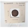 Image 1 : 26)  NICARAGUA 1916-H 1/2 CENTAVO COIN.