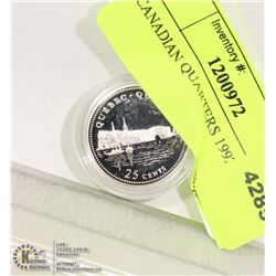 PROOF CANADIAN QUARTER 1992 QUEBEC