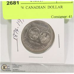 1874 - 1974  CANADIAN  DOLLAR