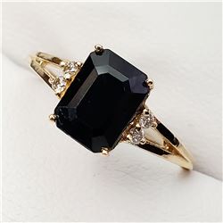 14K YELLOW GOLD ENHANCED SAPPHIRE(1.3CT)