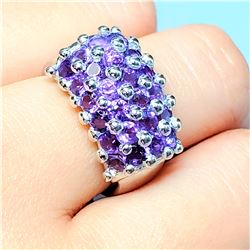 SILVER AMETHYST(2.9CT) RING