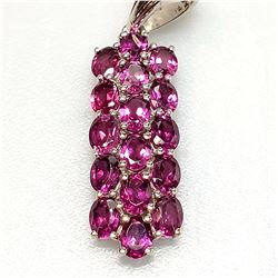 SILVER RHODOLITE(4.8CT)  PENDANT