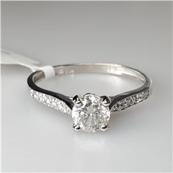 14K WHITE GOLD DIAMOND(0.57CT) DIAMOND(0.1CT)