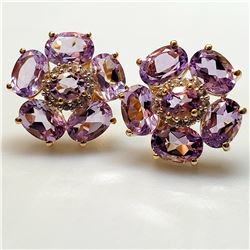 SILVER AMETHYST AND WHITE TOPAZ(7.4CT) FLOWER