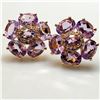 Image 1 : SILVER AMETHYST AND WHITE TOPAZ(7.4CT) FLOWER