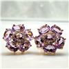 Image 3 : SILVER AMETHYST AND WHITE TOPAZ(7.4CT) FLOWER