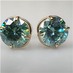 14K YELLOW GOLD MOISSANITE(4.5CT) HAND ASSEMBLED