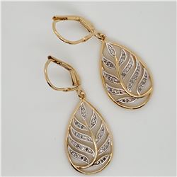 SILVER DIAMOND(0.2CT) WHITE AND YELLOW GOLD PLATED