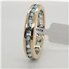 Image 2 : SILVER BLUE TOPAZ(2.4CT) YELLOW GOLD PLATED RING