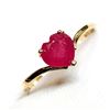Image 1 : 10K YELLOW GOLD RUBY(0.95CT) INTENSE RED HEART