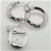 Image 2 : SILVER HOOPS AND PENDANT SET