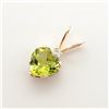 Image 2 : 14K YELLOW GOLD PERIDOT(0.4CT) DIAMOND(0.01CT)
