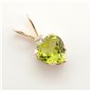 Image 3 : 14K YELLOW GOLD PERIDOT(0.4CT) DIAMOND(0.01CT)