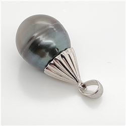 SILVER TAHITIAN PEARL(12-13MM)  PENDANT