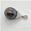 Image 2 : SILVER TAHITIAN PEARL(12-13MM)  PENDANT