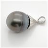 Image 3 : SILVER TAHITIAN PEARL(12-13MM)  PENDANT