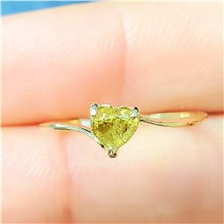 10K YELLOW GOLD YELLOW DIAMOND HEART SHAPED