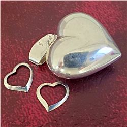 SILVER HEART SHAPED PENDANT