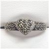 Image 2 : SILVER MARCASITE HEART SHAPED RING