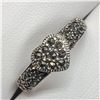 Image 4 : SILVER MARCASITE HEART SHAPED RING