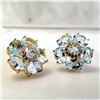Image 3 : SILVER BLUE AND WHITE TOPAZ(10CT) FLOWER