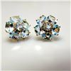 Image 5 : SILVER BLUE AND WHITE TOPAZ(10CT) FLOWER