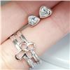 Image 2 : CUBIC ZIRCONIA RING WITH CROSS AND HEART STUDS SE