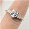 Image 1 : SILVER CUBIC ZIRCONIA HEART SHAPED RING