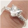 Image 3 : SILVER CUBIC ZIRCONIA HEART SHAPED RING
