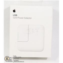 APPLE 12W POWER ADAPTER FOR IPAD, IPOD, IPHONE