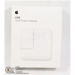 APPLE 12W POWER ADAPTER FOR IPAD, IPOD, IPHONE