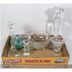 FLAT WITH ASSORTED CRYSTALWARES