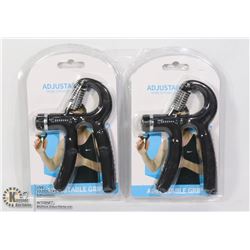 TWO ADJUSTABLE GRIP WORKOUT DEVICES