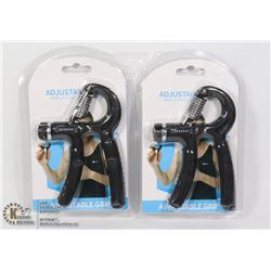 TWO ADJUSTABLE GRIP WORKOUT DEVICES