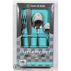 NEW 16PC STAINLESS STEEL CUTLERY SET