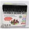 Image 1 : NEW 10PC FARBERWARE GLASS BOWL/ LID SET