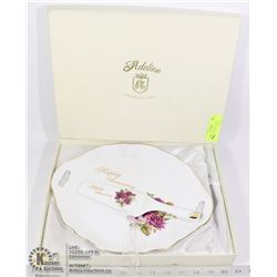 ADELINE ANNIVERSARY FINE PORCELAIN CAKE PLATE AND