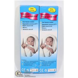 TWO DIGITAL THERMOMETERS (BATTERIES INCLUDED)