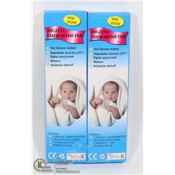 TWO DIGITAL THERMOMETERS (BATTERIES INCLUDED)