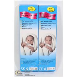 TWO DIGITAL THERMOMETERS (BATTERIES INCLUDED)