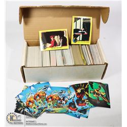 BOX WITH DC AND MARVEL COLLECTIBLE CARDS