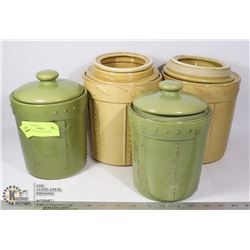 LOT OF 4 KITCHEN CANISTER