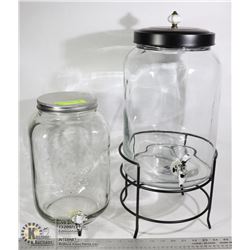 TWO BEVERAGE DISPENSER WITH 1 STAND