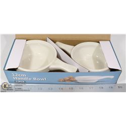 NEW 2PC 12CM HANDLE BOWL SET