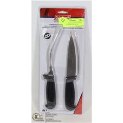 NEW COLEMAN STAINLESS STEEL CARVING FORK AND KNIFE
