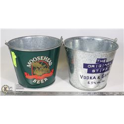 2 MOOSEHEAD ICE BUCKETTS BEER