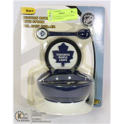 TORONTO MAPLE LEAFS SUCTION BOWL WITH SPOON