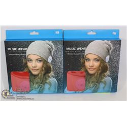 LOT OF 2 MUSIC GEAR WIRELESS MUSICAL BEANIE